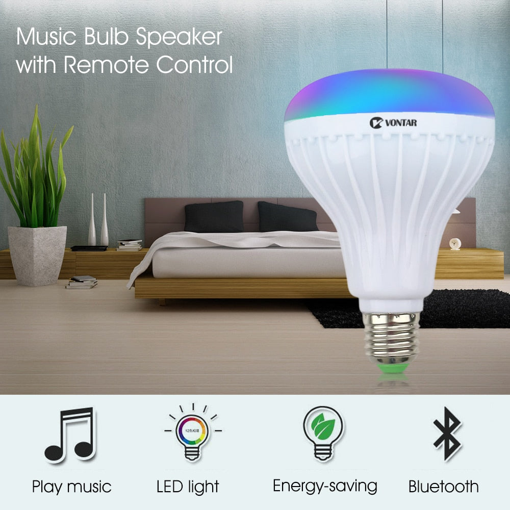 12W LED Bulb with built in Bluetooth Speaker