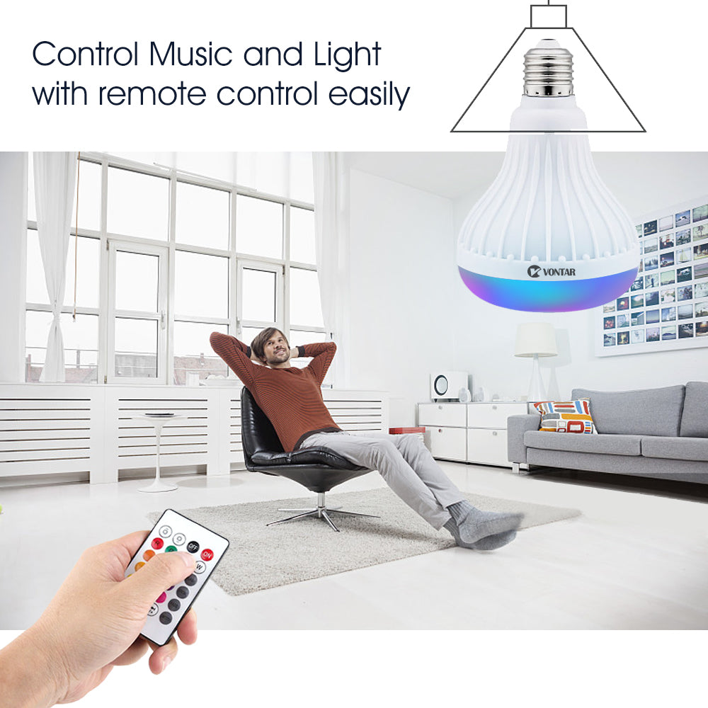 12W LED Bulb with built in Bluetooth Speaker