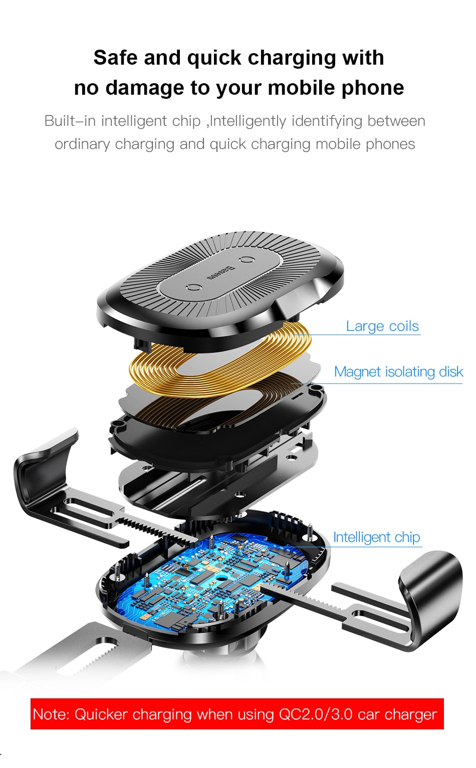 CraLae™ Wireless Charging Phone Holder (Suction Mount)