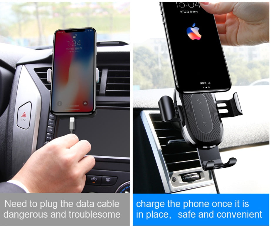 CraLae™ Wireless Charging Phone Holder (AirVent Mount)