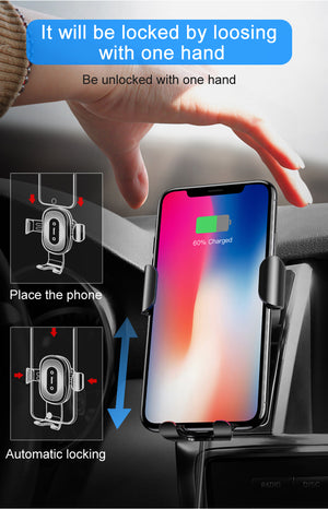 CraLae™ Wireless Charging Phone Holder (AirVent Mount)