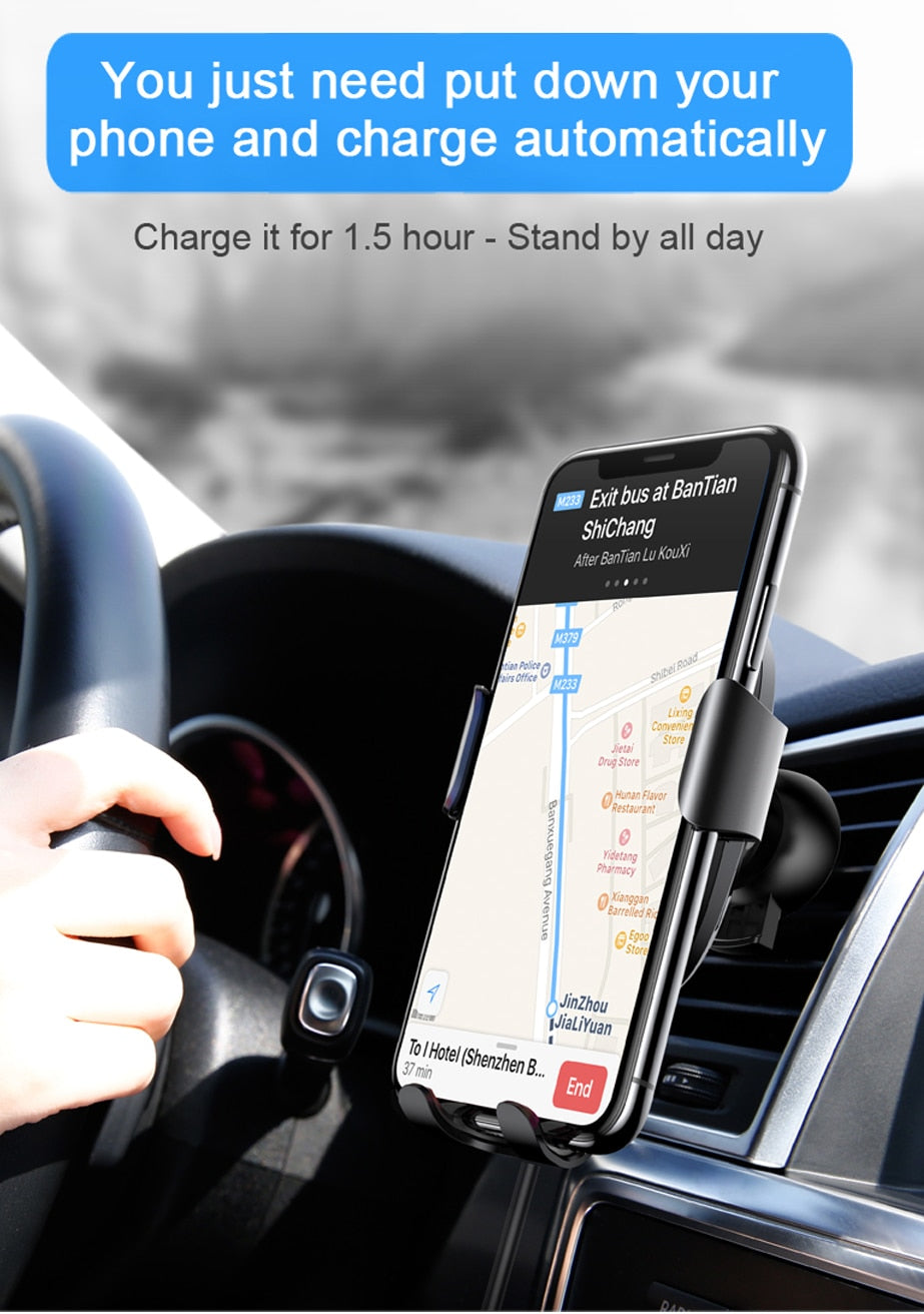 CraLae™ Wireless Charging Phone Holder (AirVent Mount)