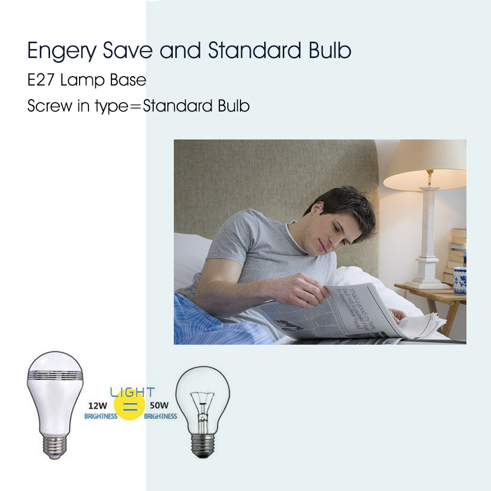 12W LED Bulb with built in Bluetooth Speaker