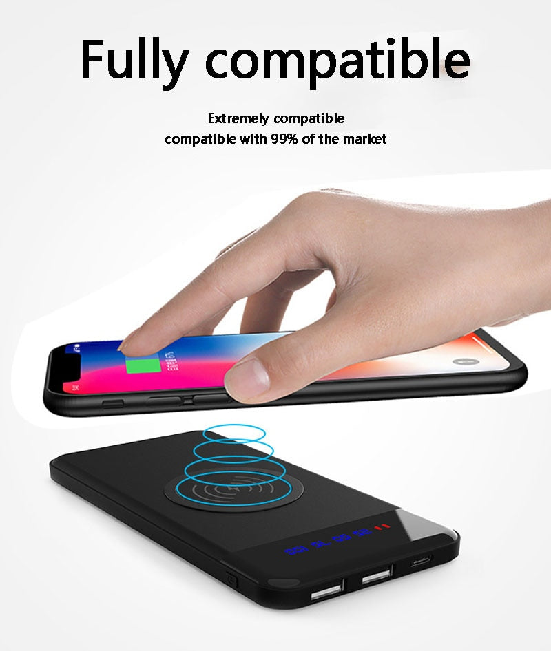 NanoLite Ultra Thin 20000mAh Wireless Charging Battery Pack